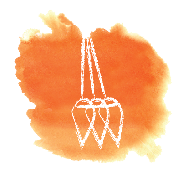 Orange swashe with swinging pendulum
